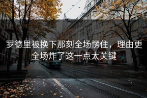 罗德里被换下那刻全场愣住，理由更全场炸了这一点太关键