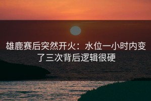 雄鹿赛后突然开火：水位一小时内变了三次背后逻辑很硬