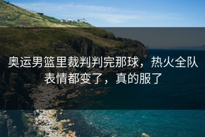 奥运男篮里裁判判完那球，热火全队表情都变了，真的服了