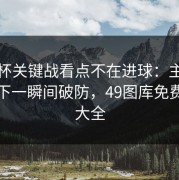 非洲杯关键战看点不在进球：主教练那一下一瞬间破防，49图库免费资料大全