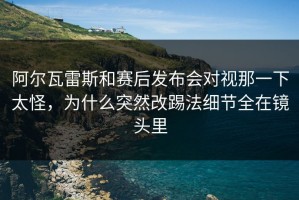 阿尔瓦雷斯和赛后发布会对视那一下太怪，为什么突然改踢法细节全在镜头里