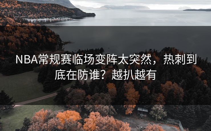 NBA常规赛临场变阵太突然,热刺到底在防谁?越扒越有 NBA常规赛临场变阵太突然,热刺到底在防谁?越扒越有